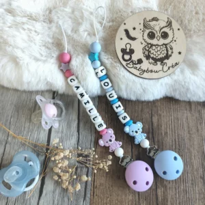 attache-tetine-koala- fille et garçon -cadeau-naissance-future-parent-tetine-bebe-Accessoire-personnalise-–creation-artisanale-unique-Babybou-Crea-