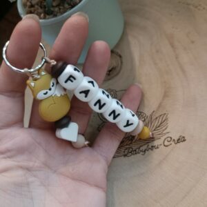 Porte-clés renard personnalisés en silicone - plusieurs coloris - Renard moutarde