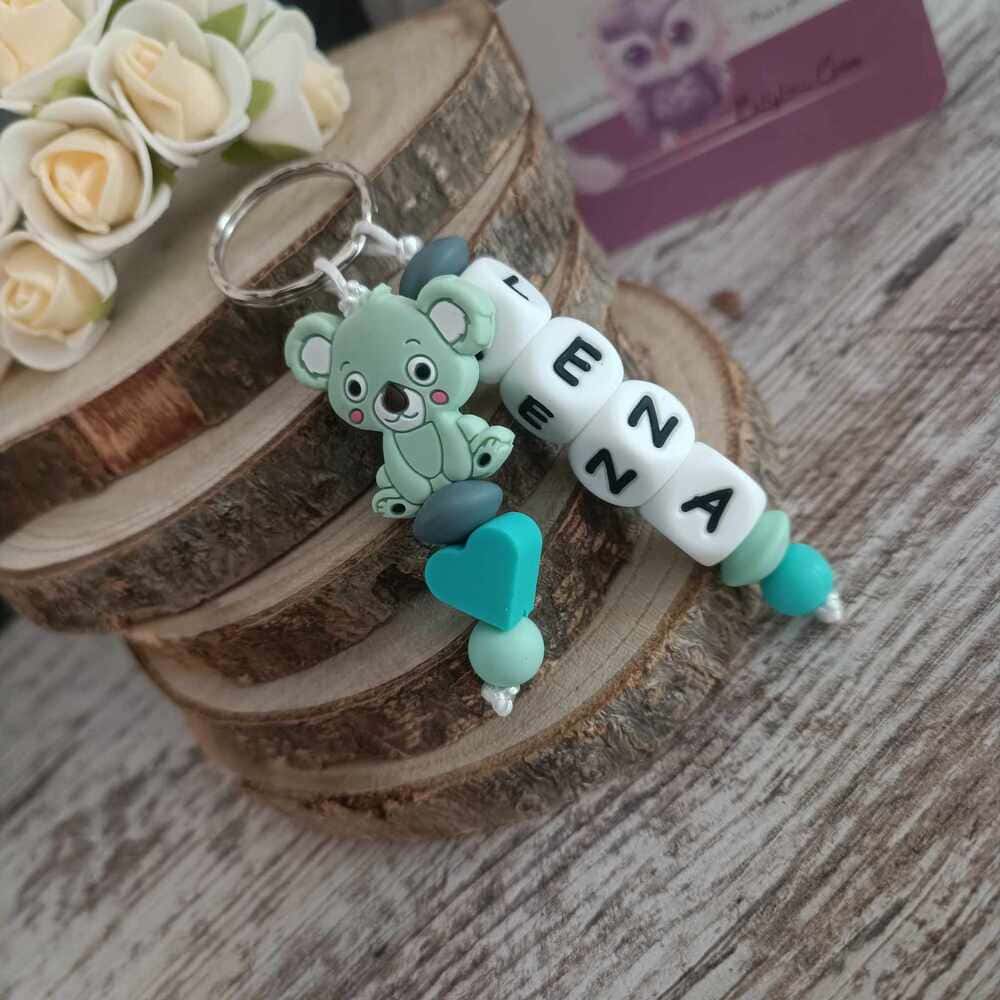 Porte-clés Personnalisable Femme – Design Mignon Avec Breloque Et Pompon Papillon