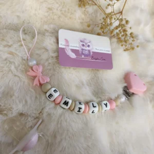 Attache tétine personnalisées - nœud papillon