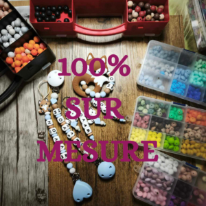 Attache 2en1 tétine doudou - 100% Personnalisée sur mesure.