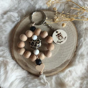 Porte-clé cœur d’amour - Édition sauvage - Création artisanale